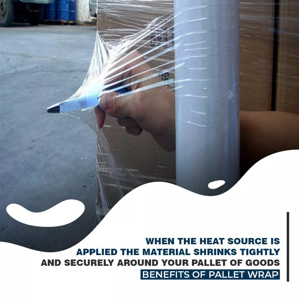 Pallet Stretch Shrink Wrap Clear Wrapping Film Non Extended 450mm x 300m 15mu