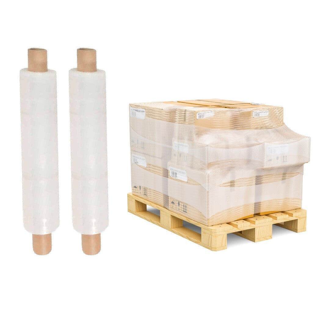 Pallet Stretch Shrink Wrap Clear Cling Wrapping Film Extended 400mm x 600m 9mu