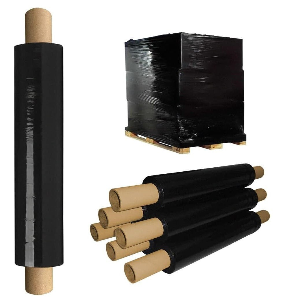 Pallet Wrap Stretch Shrink Black Extended Cling Wrapping Film 400mm x 250m 20mu