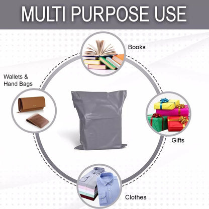 Grey Mailing Bags Self Seal Polythene Postal Postage Mailer - 12" x 16"