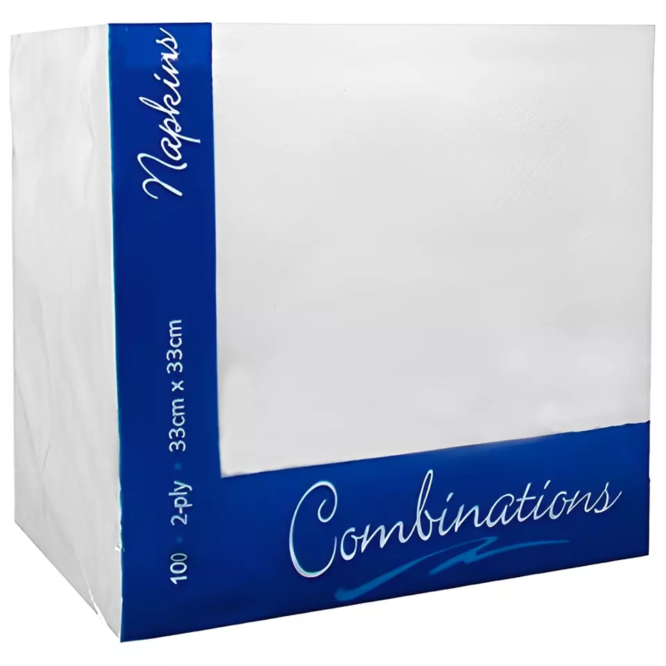 Combination Paper Napkins Disposable Assorted Serviettes Tissue 33cm x 33cm 2ply