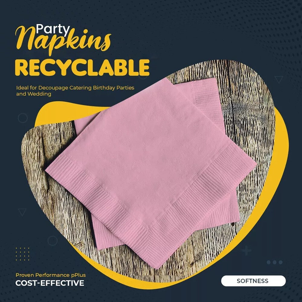 Combination Paper Napkins Disposable Assorted Serviettes Tissue 33cm x 33cm 2ply