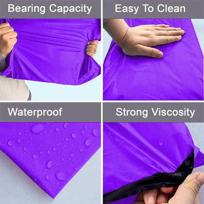 Purple Mailing Bags 10" x 14" – Self-Seal Polythene Postal & Postage Mailers for Secure Parcel Packing