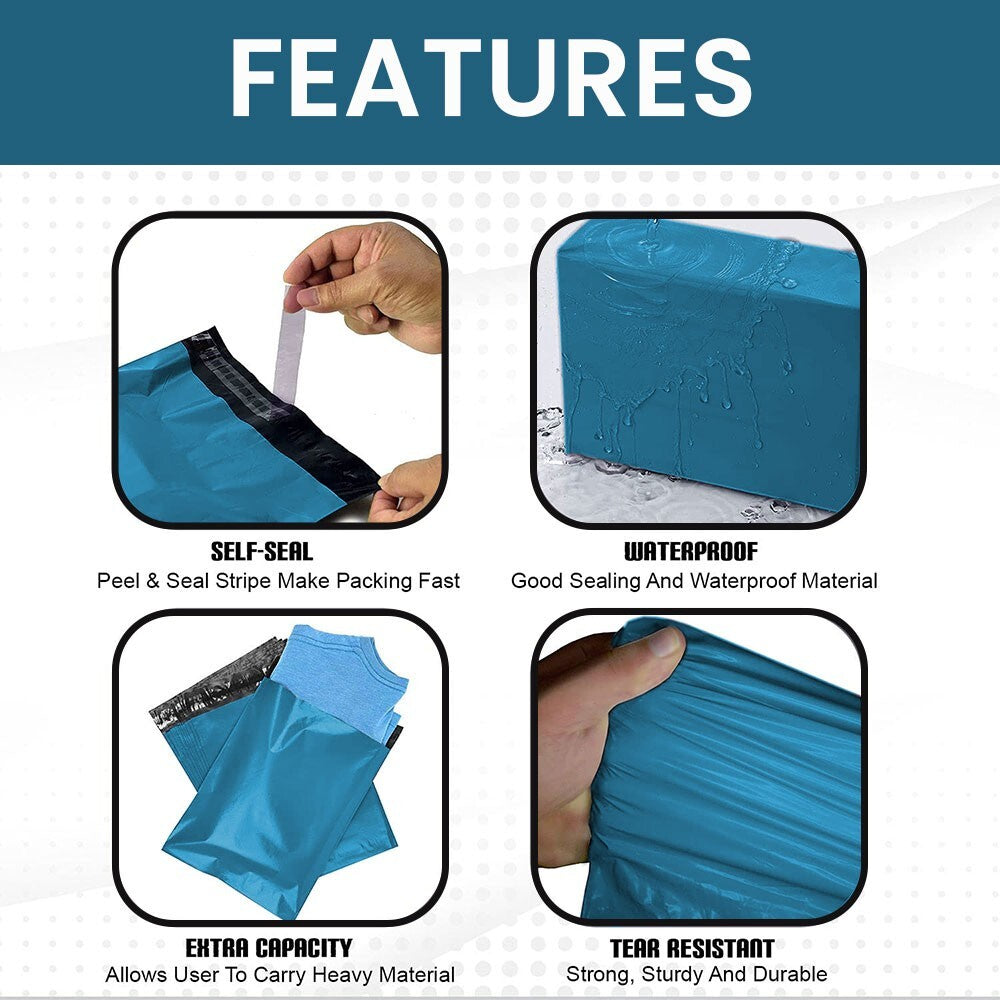 Strong Polythene Bags Blue Poly Postal Cloth Packaging Shipping Parcel Mailers