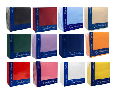 Combination Paper Napkins Disposable Assorted Serviettes Tissue 40cm x 40cm 2ply