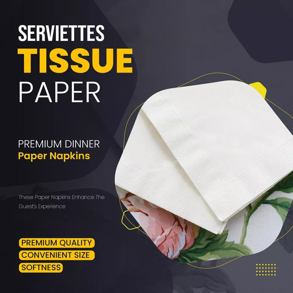 Combination Paper Napkins Disposable Assorted Serviettes Tissue 40cm x 40cm 2ply