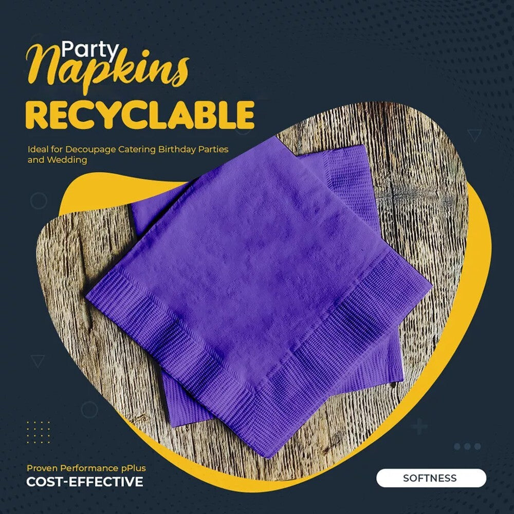 Combination Paper Napkins Disposable Assorted Serviettes Tissue 40cm x 40cm 2ply