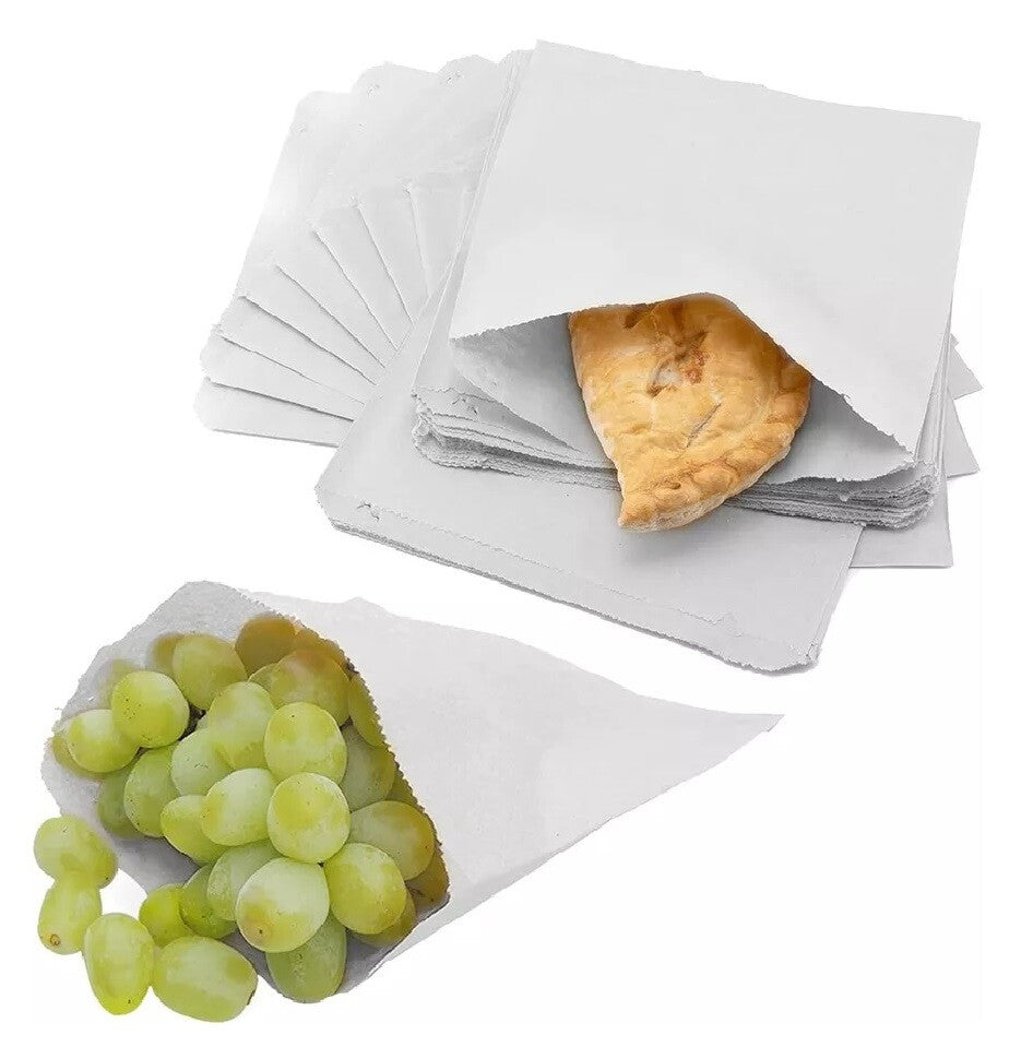 Strung Paper Bags 6" 7" 8.5" 10" 12" Sulphite Food Sandwich Takeaway Carrier Bag