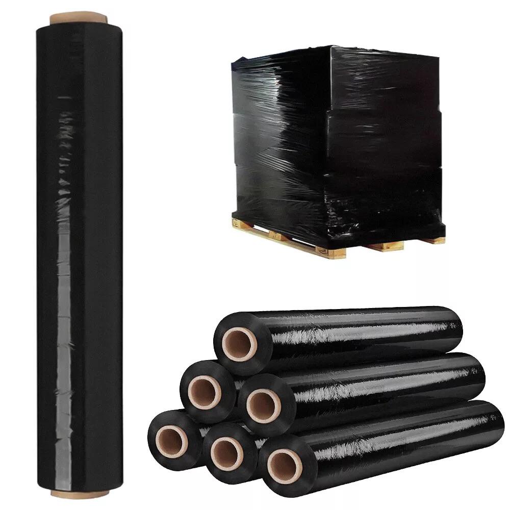 Venus Non Extended High Quality 500mm x 250m Shrink Pallet Roll | Black & Clear Shrink Wraps Rolls for Efficient Packaging 25mu Pallet Wrap