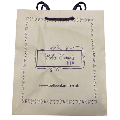 Rope Handle Paper Bags Brown Belle Enfants Printed Carrier Bag - 24cmx11cmx28cm