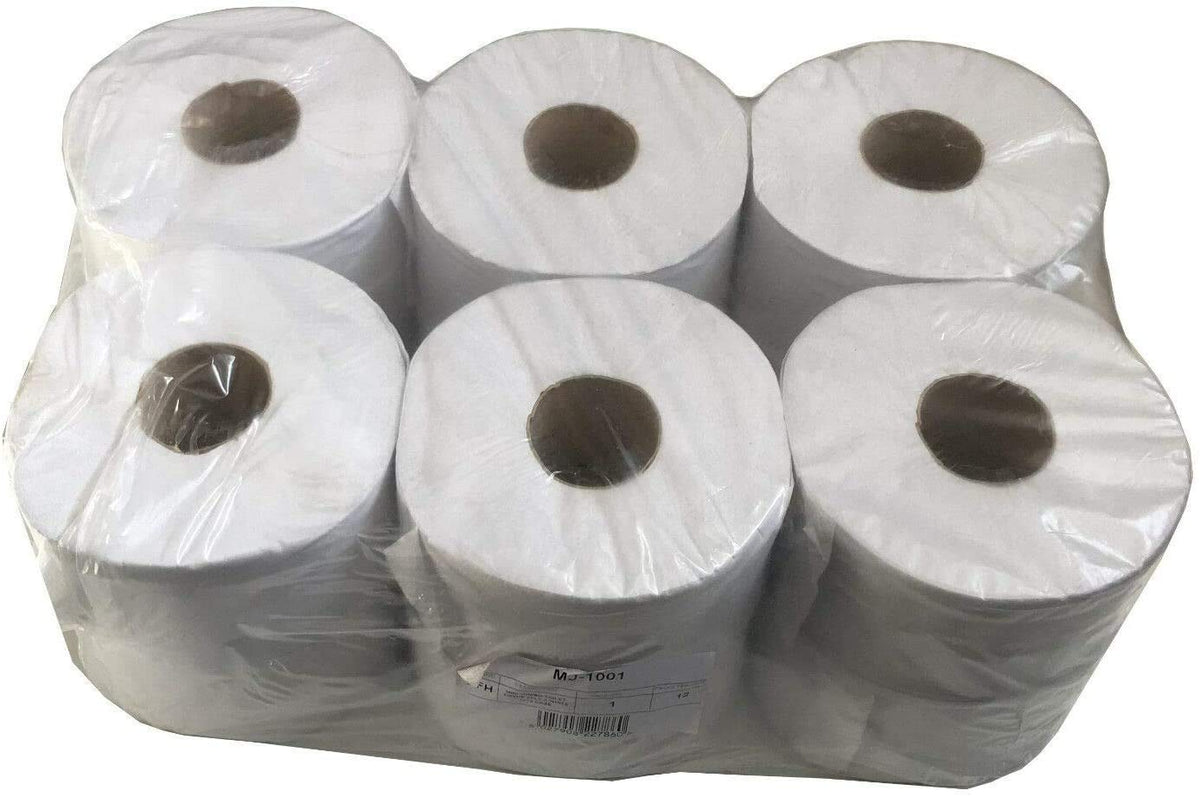Venuscello® Tork Centre Feed Embossed 2 Ply Blue Tissue Paper Roll - Jumbo Kitchen Rolls for Home Office and Bathroom - 95mm x 150m (Pack of 12)