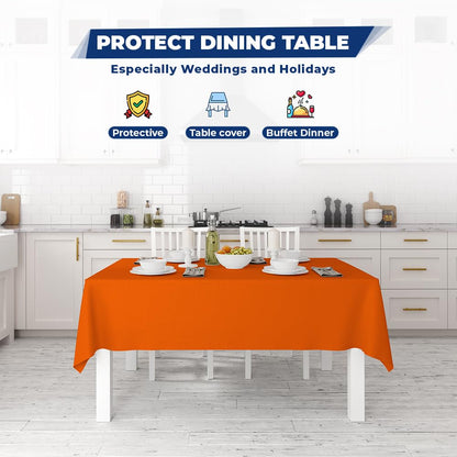 Venuscello Banquet Roll 25M x 1.14M | Orange Paper Banqueting Roll for Wedding Buffet Dinner Home Large Disposable Table Paper Cloth Covers
