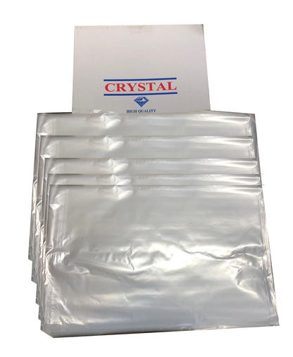 Venuscello® 100 x Clear Food Counter Bags Poly Plastic Transparent Lunch Bag for Carry Food, Candy, Sweets, Chocolate and more - 8" x 10", 30mu
