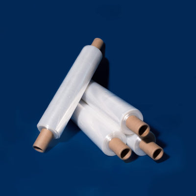 Venuscello® 12 x Pallet Wrap Stretch Shrink Cling Wrapping Film 400mm x 200m Clear Extended Rolls Water Proof & Tear Resistant for Secure Packaging House Moving