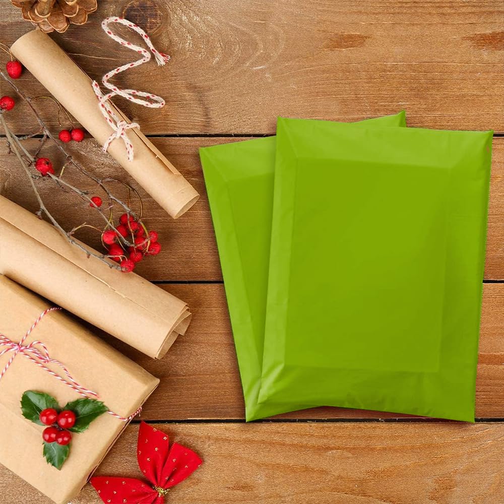 50 Strong Large Green Mailing Postal Postage Bags 9 x 12 Packaging Mailers, Venuscello [Use in Parcel, Delivery, Shipping, Mail, Package] [Plastic Envelopes]