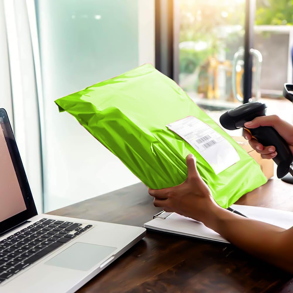 50 Strong Large Green Mailing Postal Postage Bags 9 x 12 Packaging Mailers, Venuscello [Use in Parcel, Delivery, Shipping, Mail, Package] [Plastic Envelopes]