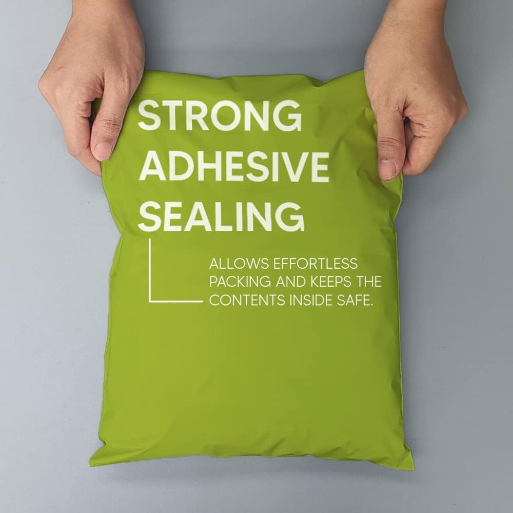 50 Strong Large Green Mailing Postal Postage Bags 9 x 12 Packaging Mailers, Venuscello [Use in Parcel, Delivery, Shipping, Mail, Package] [Plastic Envelopes]
