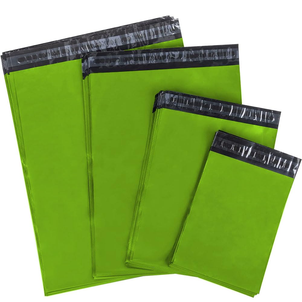 50 Strong Large Green Mailing Postal Postage Bags 9 x 12 Packaging Mailers, Venuscello [Use in Parcel, Delivery, Shipping, Mail, Package] [Plastic Envelopes]