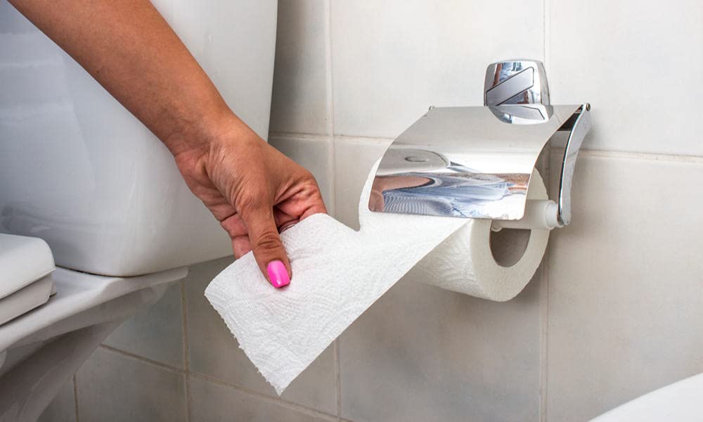 Venuscello® Jumbo Toilet Roll 6 PC - 2 Ply Tissue Paper for Kitchen Industrial Embossed - 95mm x 300m
