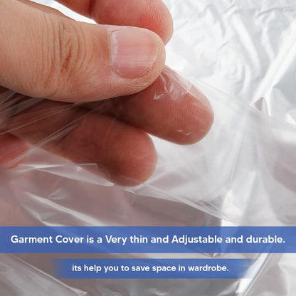 Venuscello® Garment Covers Bags on Roll 23" Clear Polythene for Cloths Dresses Laundry Trouser Sui Shirt - 100 Gauge