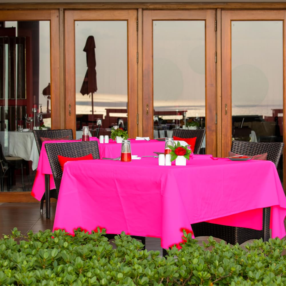 Venuscello Fuchsia Banquet Roll 7m Paper Banqueting Table Cover for Wedding Buffet Dinner Home Large Disposable Table Paper Cloth
