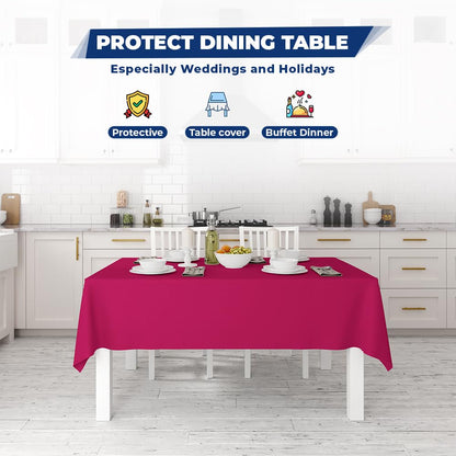Venuscello Fuchsia Banquet Roll 7m Paper Banqueting Table Cover for Wedding Buffet Dinner Home Large Disposable Table Paper Cloth