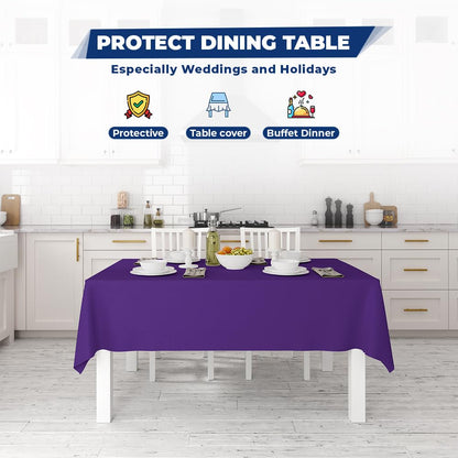 Venuscello Violet Banquet Roll 7m Paper Banqueting Table Cover for Wedding Buffet Dinner Home Large Disposable Table Paper Cloth