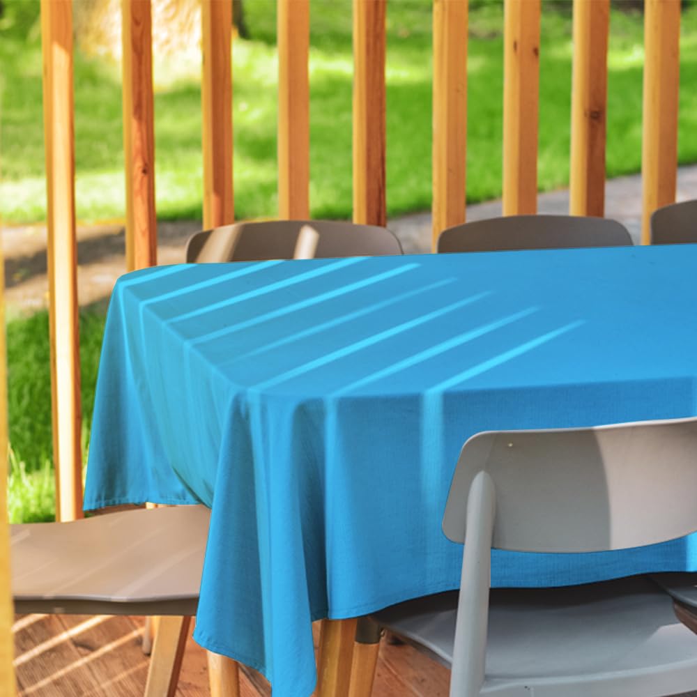 Venuscello Light Blue Banquet Roll 7m Paper Banqueting Table Cover for Wedding Buffet Dinner Home Large Disposable Table Paper Cloth