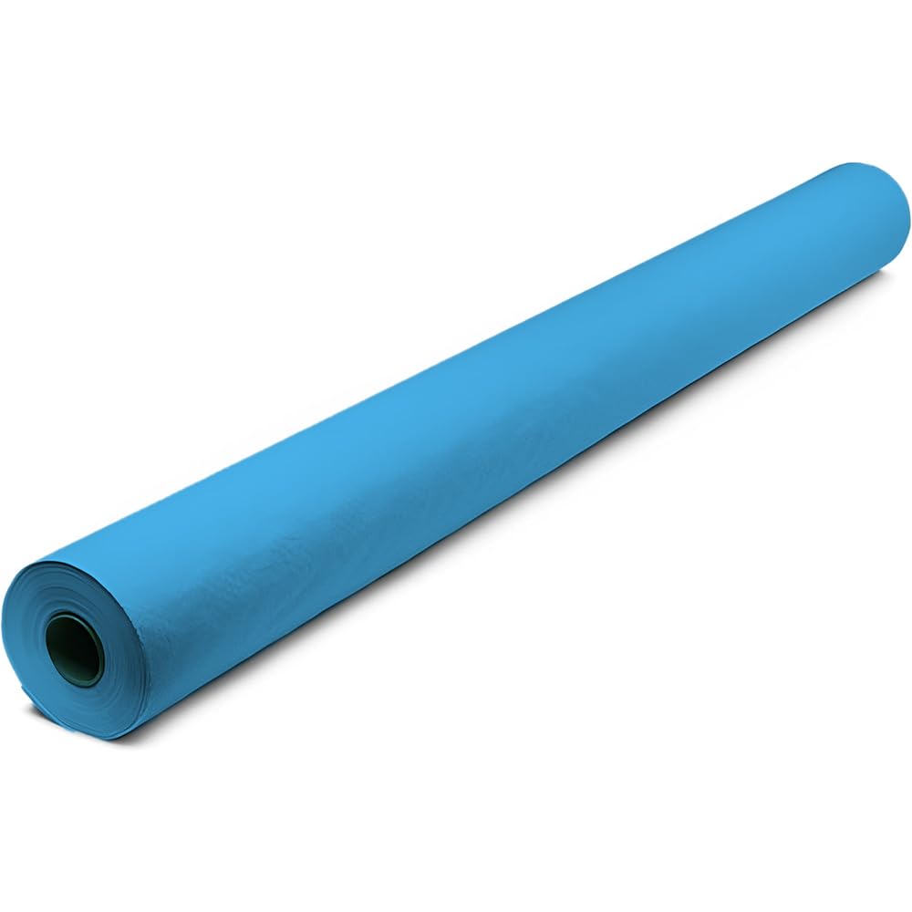 Venuscello Light Blue Banquet Roll 7m Paper Banqueting Table Cover for Wedding Buffet Dinner Home Large Disposable Table Paper Cloth