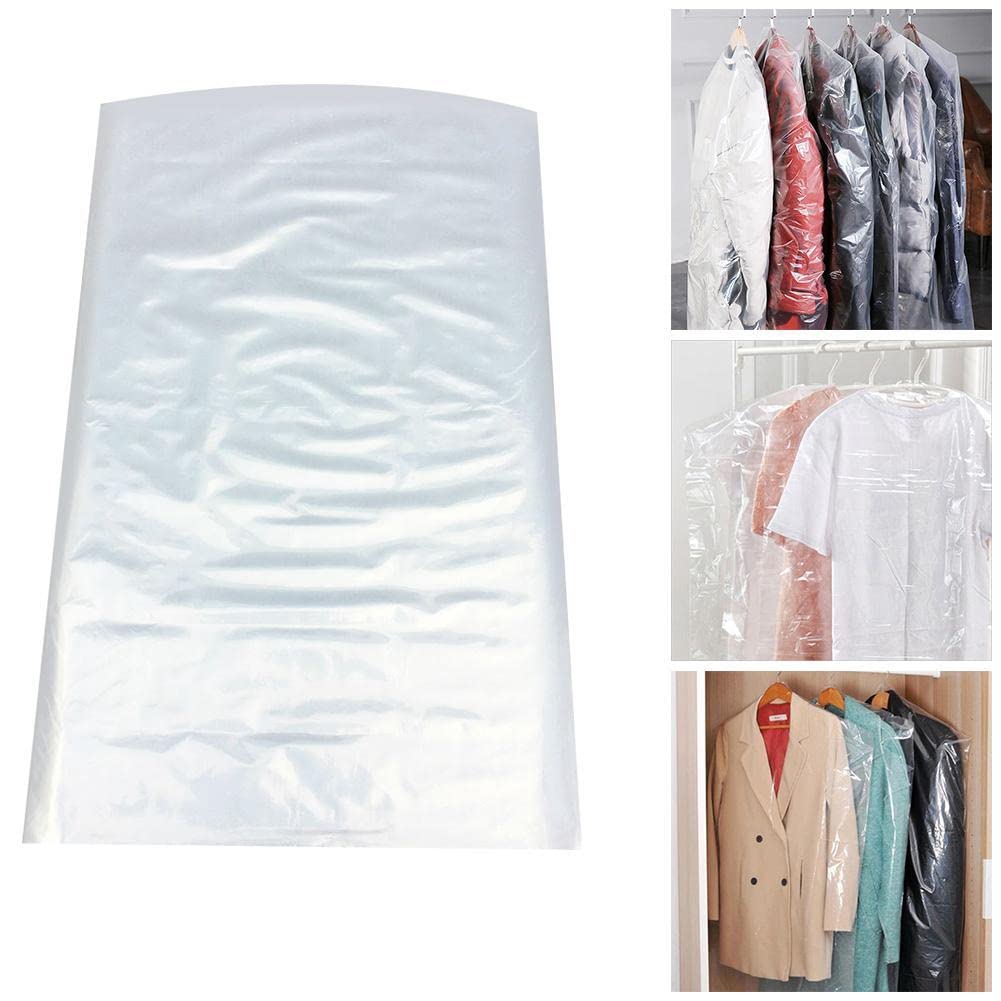 Venuscello® Garment Cloths Cover Bags on Roll 20" Clear Polythene for Carrying pressed Shirt, blazers, suits and dresses -100 Gauge