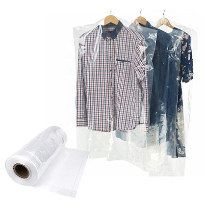 Venuscello® Garment Cloths Cover Bags on Roll 20" Clear Polythene for Carrying pressed Shirt, blazers, suits and dresses -100 Gauge
