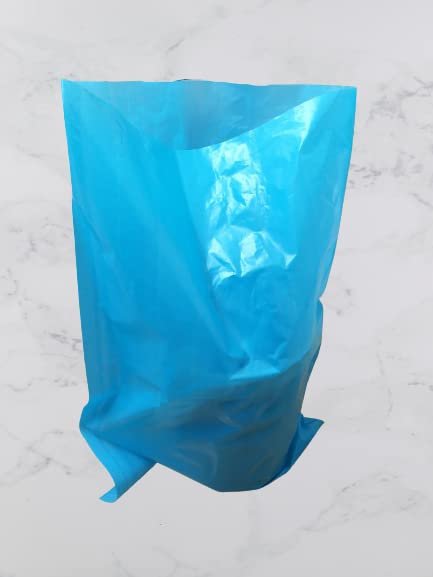 Venuscello® 500 x Wheelie Bin Liners Rubble Builders Refuse Sacks Waste Bin Blue Rubbish Bags for Construction, Bio hazard & Medical Wastage - 20" x 30" 400 Gauge