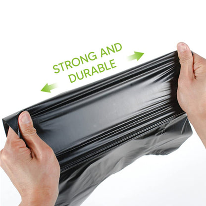 Venuscello® 5000 x Vest Style Carrier Bags Black Plastic 8" x 13" x 18" Heavy Duty Carry Bags for Vegetables Fruits Groceries Shopping