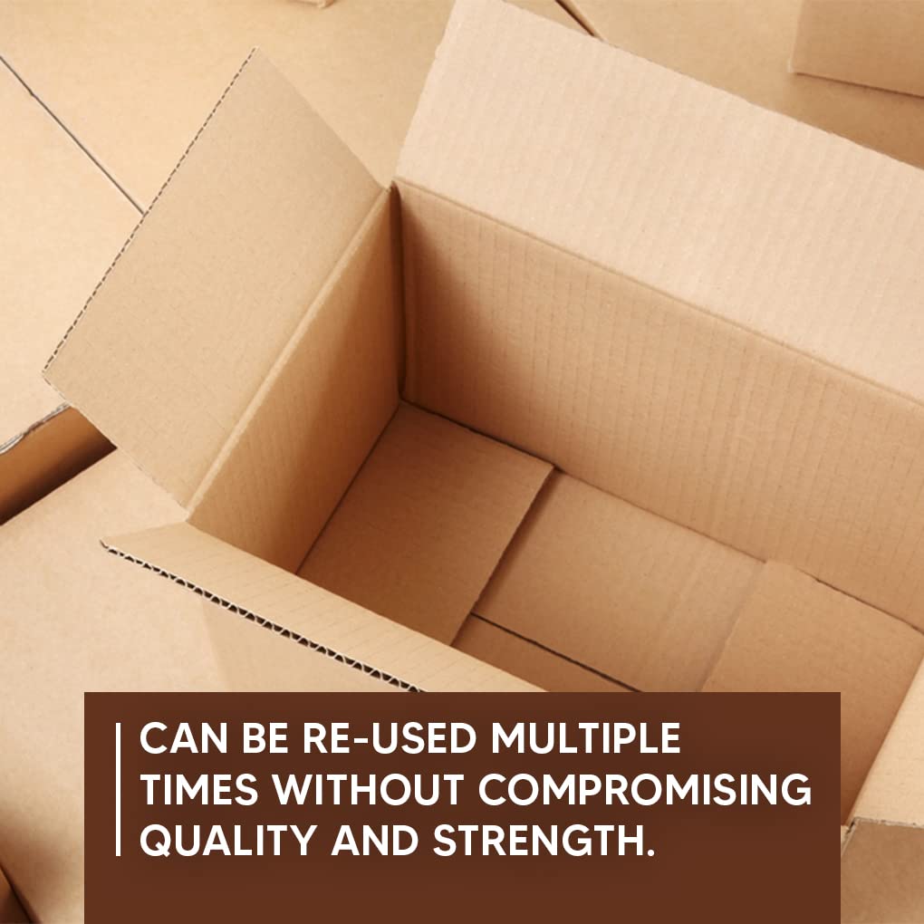 Venuscello® 1 x Double Wall Cardboard Boxes 50.8cm x 50.8cm x 50.8cm Removal Shipping Posting Carton for Packing Parcel & Moving House - 20" X 20" X 20"
