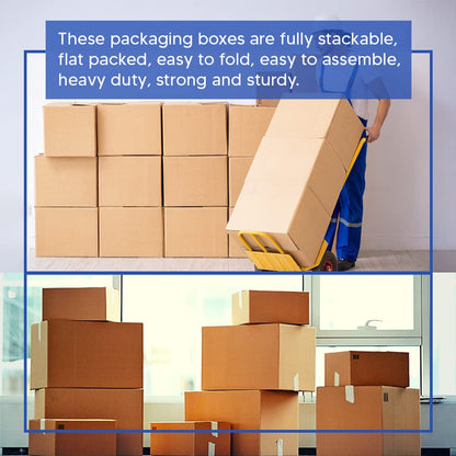Venuscello® 5 x Double Wall Cardboard Boxes 76.2cm x 45.72cm x 45.72cm Removal Shipping Posting Carton for Packing Parcel & Moving House - 30" X 18" X 18"