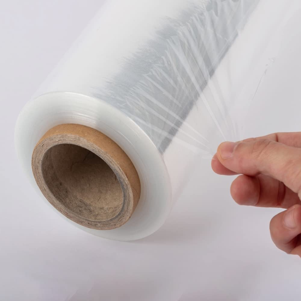 Venuscello® 1 Roll x 400mm Pallet Wrap Stretch Shrink Wrap | Clear Non Extended Core 23mu Thick, 750g Cling Film | Water Proof & Tear Resistant for Secure Industrial Packaging & House Moving