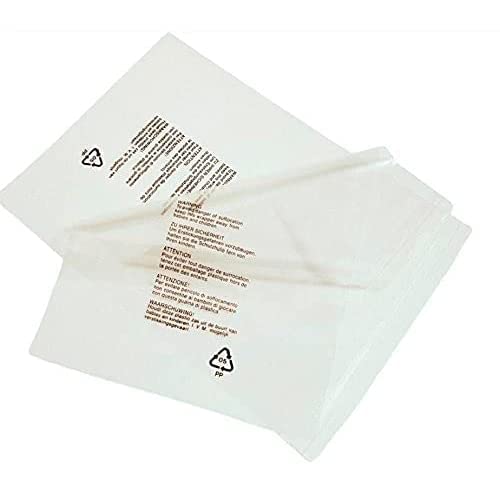 Venuscello® 1000 x Resealable Garment Polypropylene Self Seal Bags White for Storage Dresses, Laundry Cloths, Shirt, T-shirt, Suit - 18" x 24"