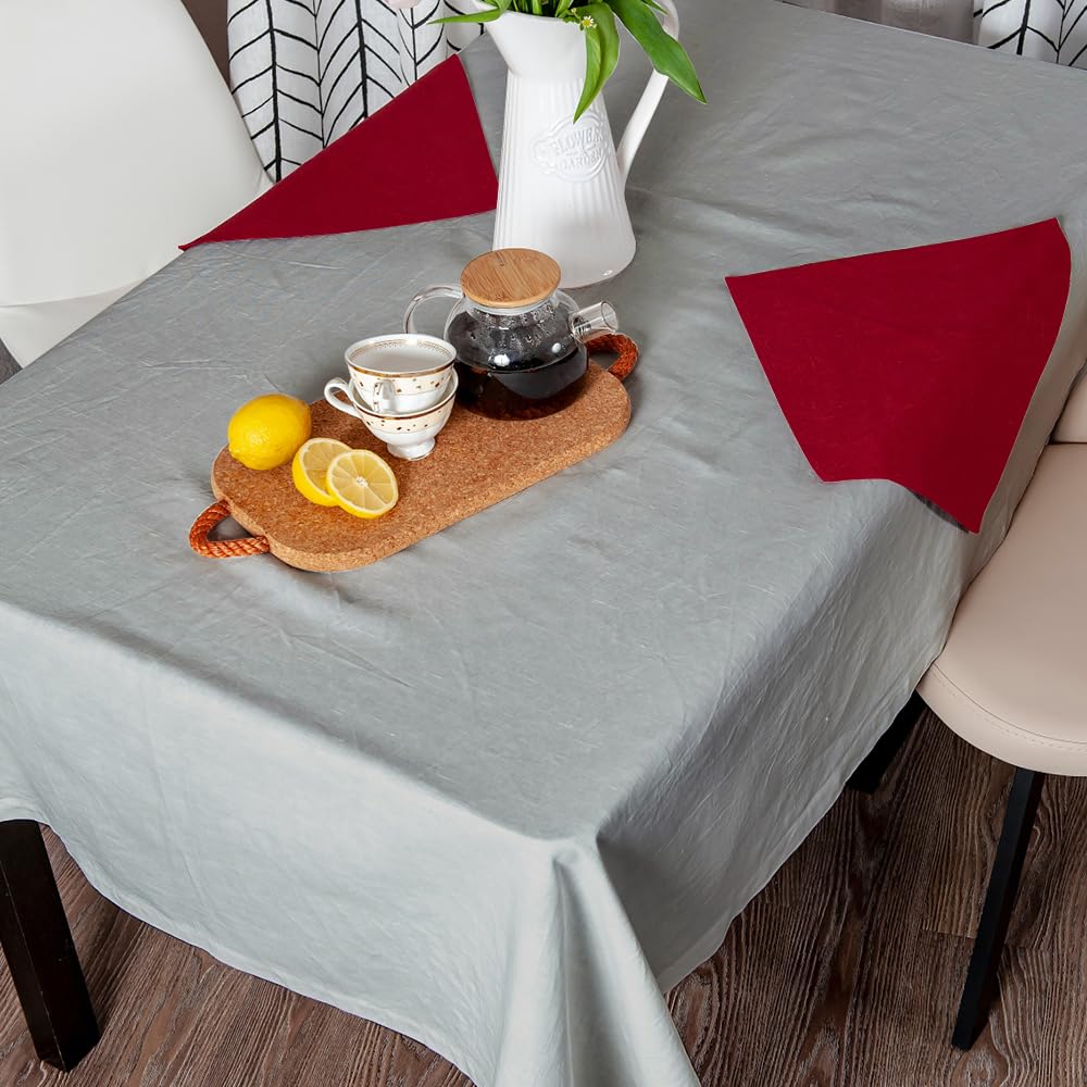 Venuscello® Paper Metallic Silver Table Covers Square Pack of 25 90cm x90cm