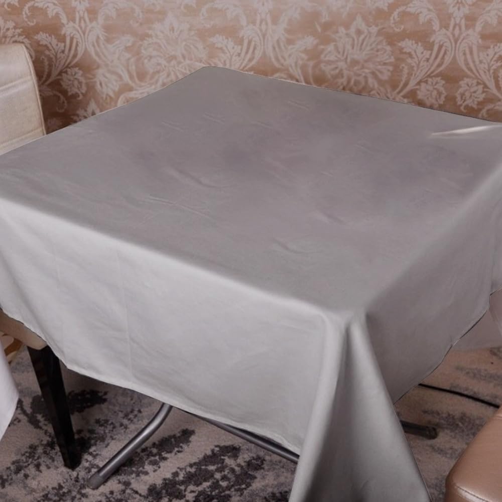 Venuscello® Paper Metallic Silver Table Covers Square Pack of 25 90cm x90cm