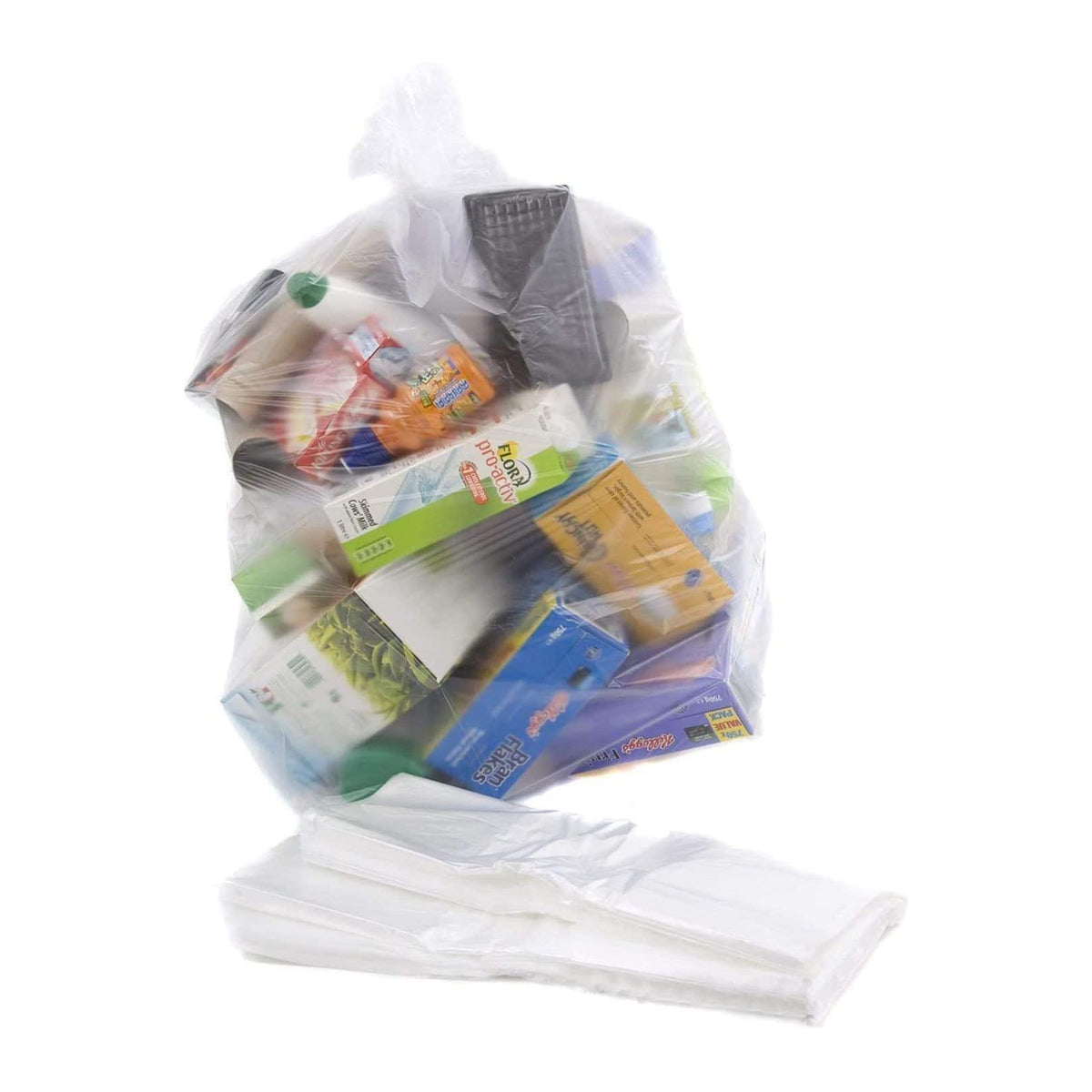 Venuscello® 5 x Strong Clear Bin Liners Bags Rubbish Bag Scrap Bio Hazard Waste 18 x 29 x 39 in