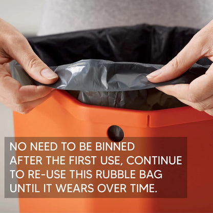 Venuscello® Heavy Duty Refuse Sacks | 20 Black Plastic Rolls Rubbish Bags for Gardening Construction Garbage Waste