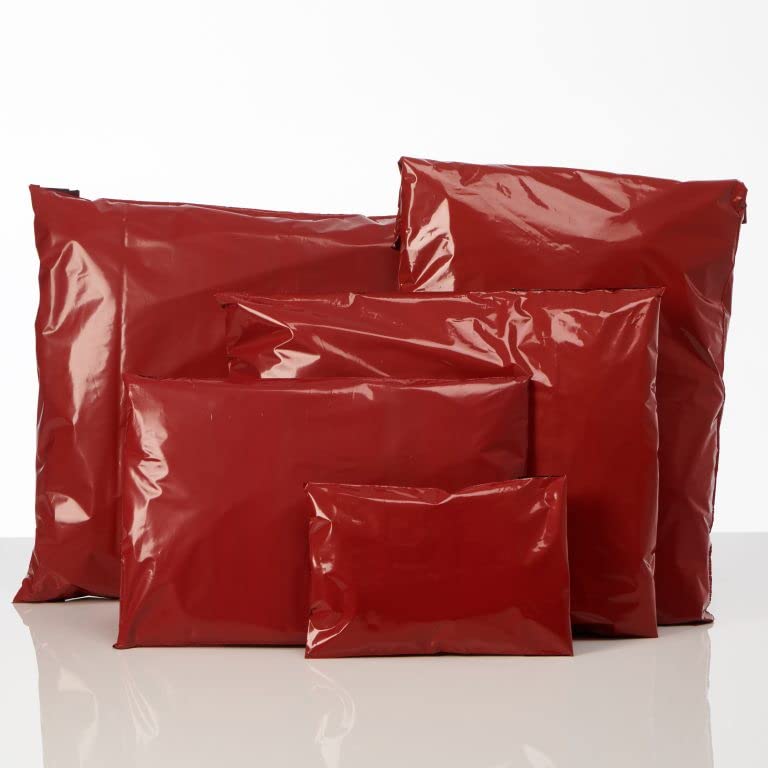 Venuscello® Red Mailing, Poly Mailer, Self Sealing Postal, Courier Bag, Envelopes Polythene Bag for Cloths, Stationary and Shipping - 9" X 12"- 1000