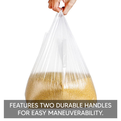 Venuscello® 2000 x Vest Style Carrier Bags White Plastic 13" x 19" x 23" Heavy Duty Carry Bags for Vegetables Fruits Groceries Shopping