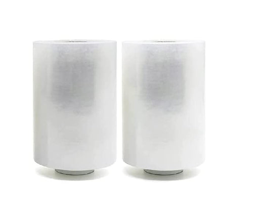 Venuscello® 6 x Pallet Stretch Shrink Cling Wrap Clear Mini Handy Rolls, Water Proof & Tear Resistant for Secure Packaging, House Moving - 100mm x 150m 17 mu - 6 PC