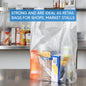 Venuscello® 2000 x Vest Style Carrier Bags White Plastic 8" x 13" x 18" Heavy Duty Carry Bags for Vegetables Fruits Groceries Shopping