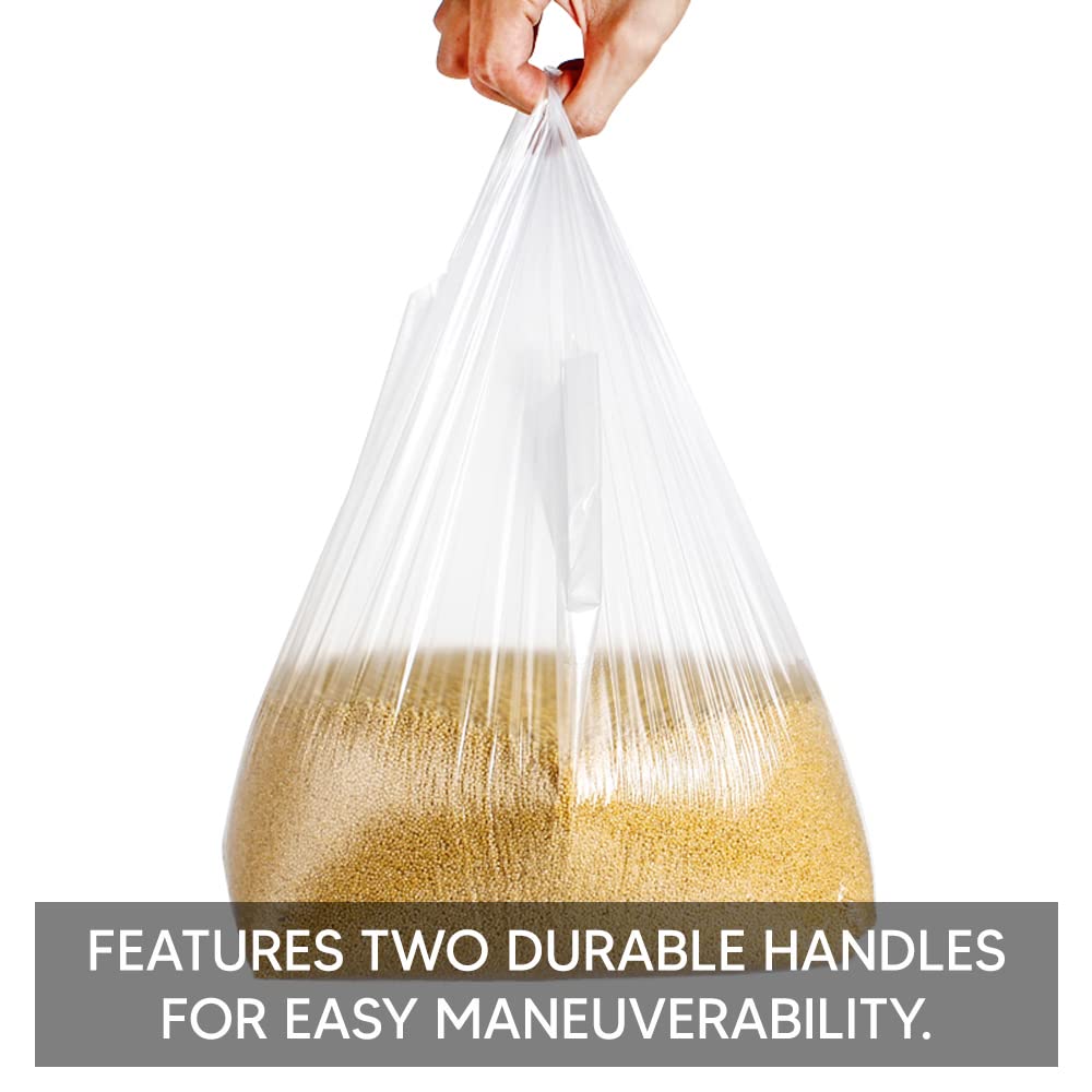 Venuscello® 2000 x Vest Style Carrier Bags White Plastic 8" x 13" x 18" Heavy Duty Carry Bags for Vegetables Fruits Groceries Shopping
