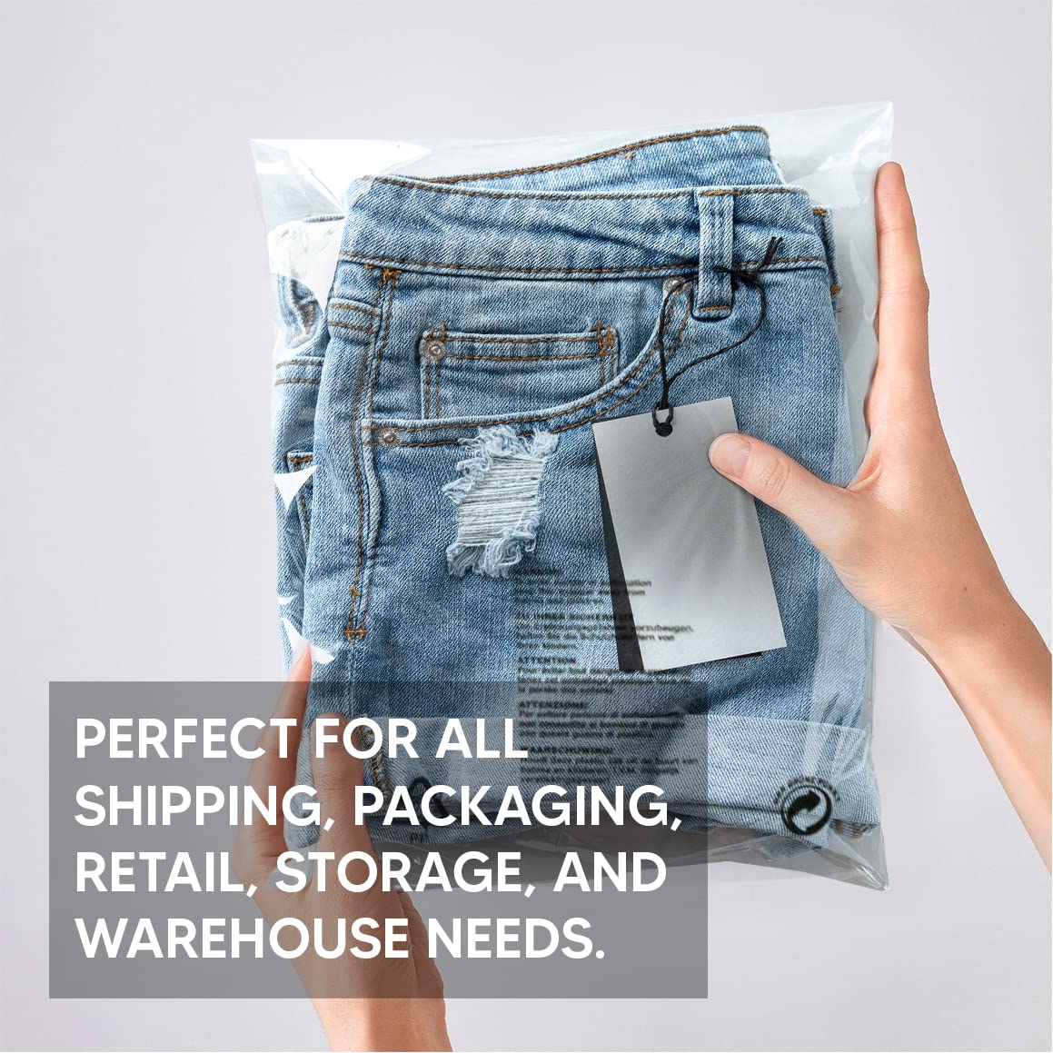 Venuscello® 500 x Resealable Garment Polypropylene Self Seal Bags White for Storage Dresses, Laundry Cloths, Shirt, T-shirt, Suit - 18" x 24"