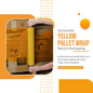 Venuscello® 2 x Pallet Stretch Shrink Cling Film 400mm x 250m 20mu Yellow Extended Core Wrap Rolls for Moving, Secure Packaging, Wrap Parcel for Secure Shipping