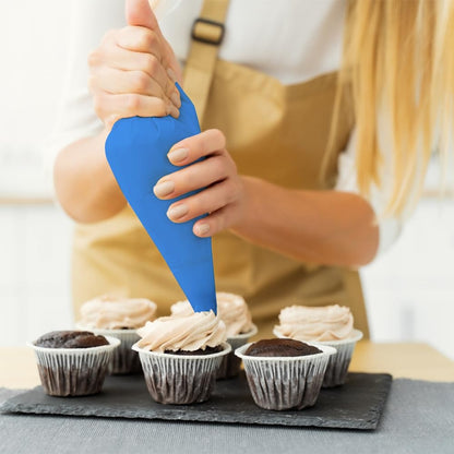 Venuscello® 500 x Icing Piping Savoy Disposable Blue Mash Thick 21" Bags for Decorating Cookies, Cake, Pastry Ideal for Baking Easy to Grip and Comfortable