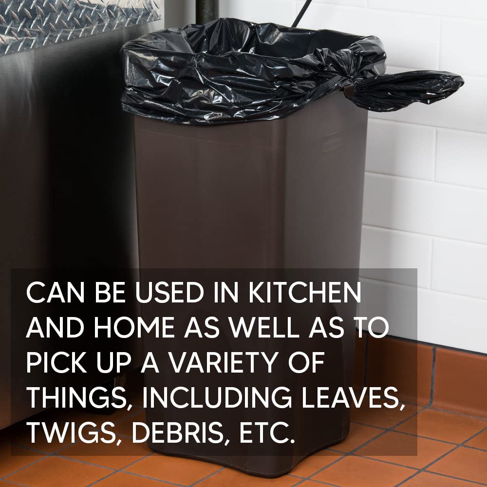 Venuscello® Heavy Duty Refuse Sacks | 20 Plastic Black Rolls Rubbish Bags for Gardening Construction Garbage Waste